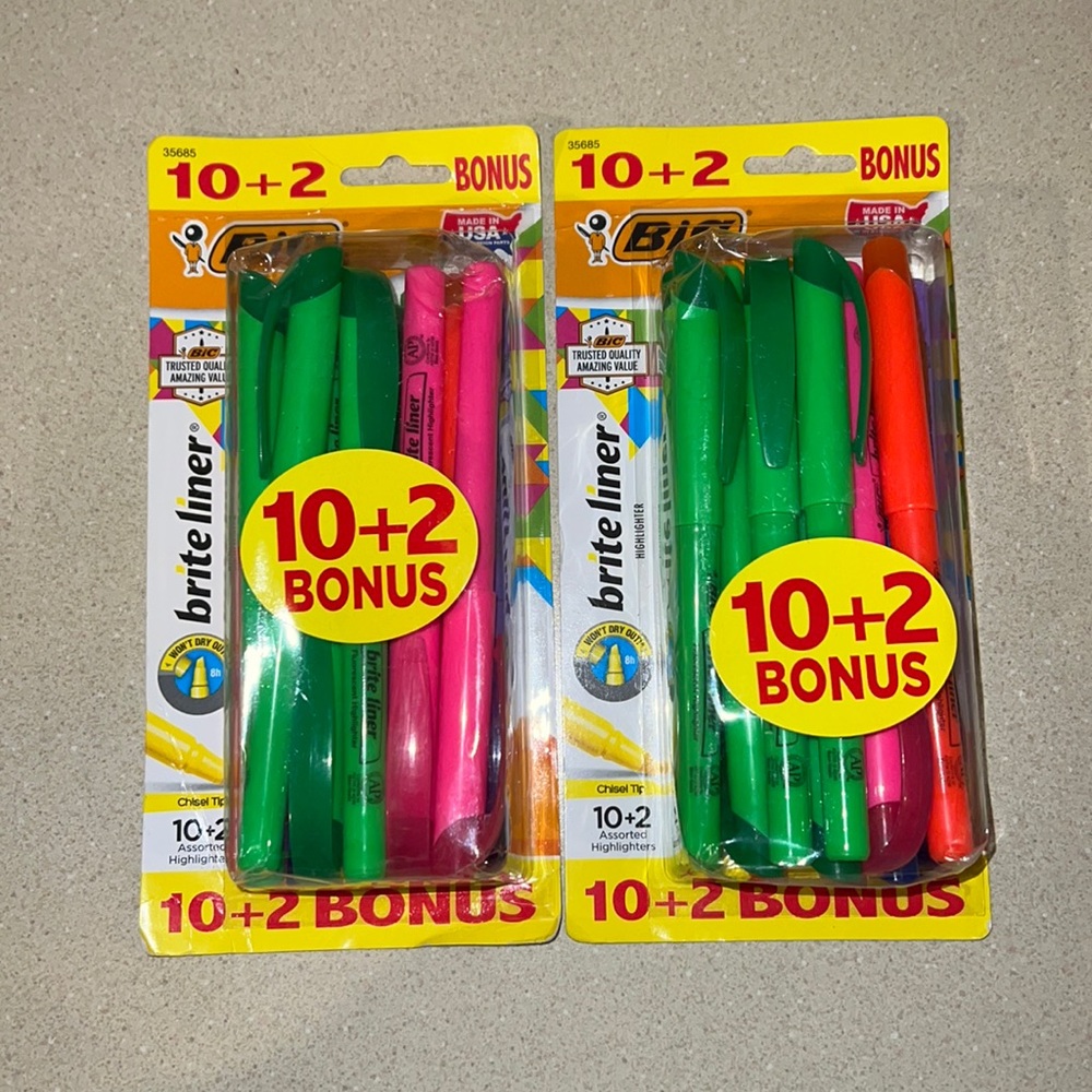 NIB 24pc Bic Brite Liner Highlighters